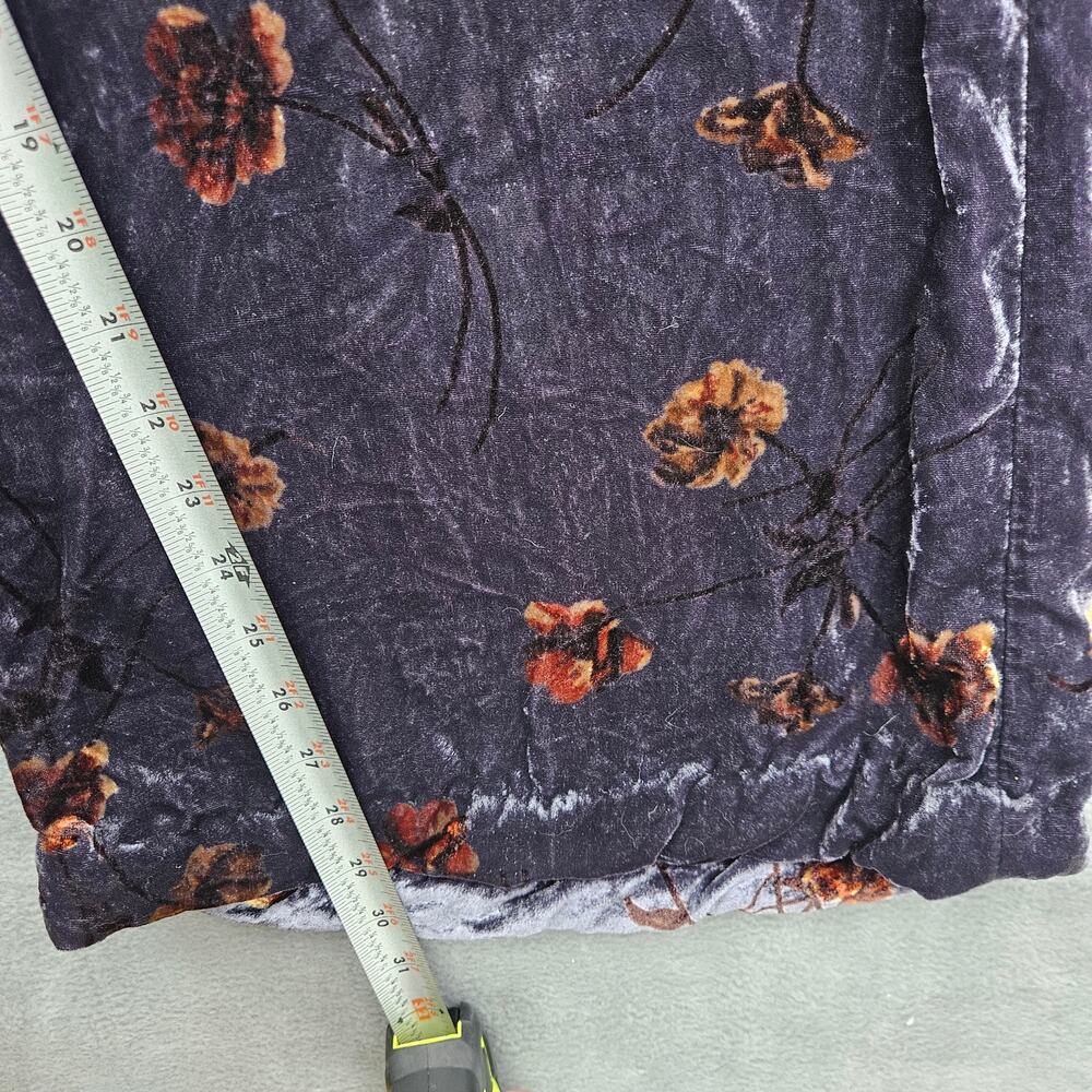 Anthropologie Ett Twa Jessie Velvet Wide Leg Pants Floral Burnout Boho Size Xs - Picture 6 of 9